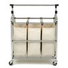 3-Bag Laundry Sorter with Hanging Bar