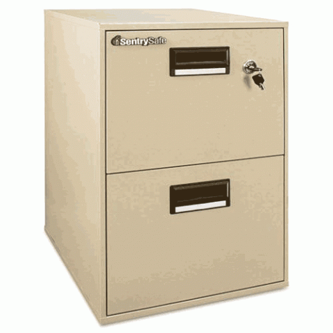 Sentry Safe 2B2100 2-Drawer Water-Resistant Fireproof File Cabin - Click Image to Close