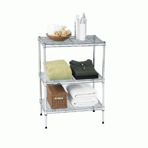 22.5-Inch by 13-Inch by 30-Inch Mini Utility Cart, Chrome - Click Image to Close
