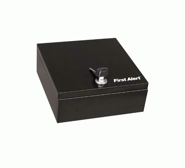 First Alert 3010F Steel Cash and Key Box - Click Image to Close