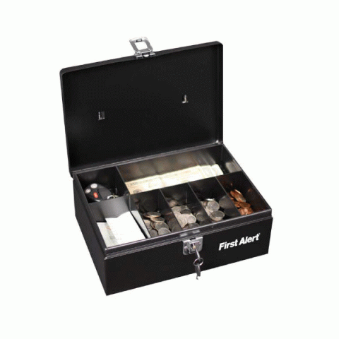 First Alert 3020F Steel Cash Box - Click Image to Close
