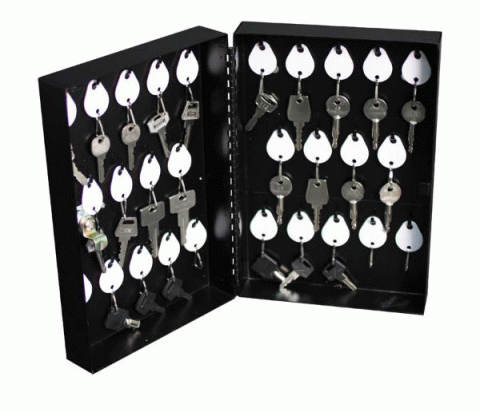 First Alert 3060F Steel Wall Mount Key Cabinet Valet Parking - Click Image to Close
