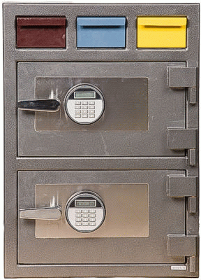 3D-2820MM 3 compartments drop safe with 2 doors - Click Image to Close