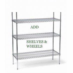 Stainless Steel Shelving Unit 54 H x 48 W x 18 D