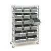 7-Shelf Commercial Bin Rack System with Large Bins
