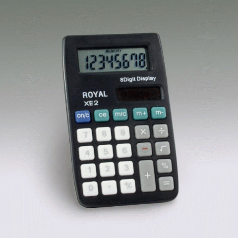Royal XE2 8 digit display Calculator - Click Image to Close