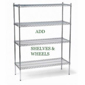 NSF certified shelves - Chrome Shelf Unit 72 H, 48 W, 18 D