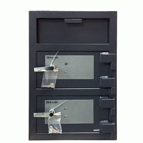 B-Rated Depository Safe with Double Doors Key Lock - Click Image to Close