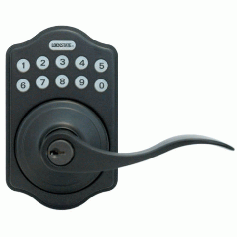 Electronic Keypad with Lever LS-L500-RB Oil Rubbed Bronze Finish - Click Image to Close