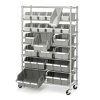 Commercial Storage Shelving 7-Tier Steel Bin Rack