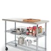 Work Table with Stainless Steel Top - 49" Long