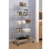 5-Shelf Kitchen Chrome Wire Shelving with wheels