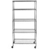 Commercial wire kitchen shelves unit on wheels