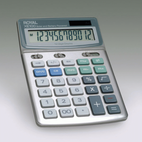 Royal XE100 Calculator (Pack of 6) - Click Image to Close