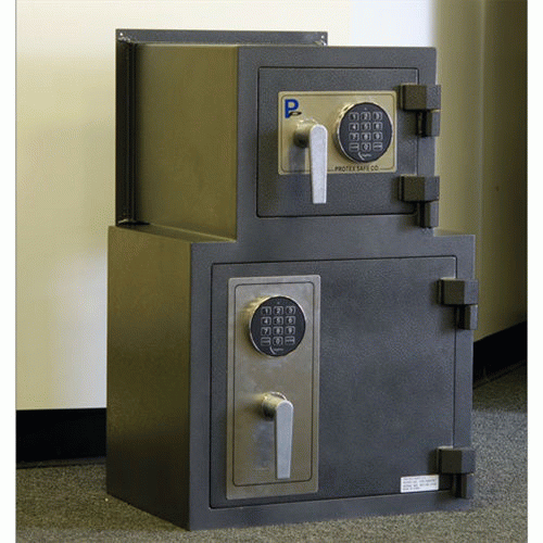 Through-The-Wall Dual Compartment Drop Safe FDD-3020BD - Click Image to Close