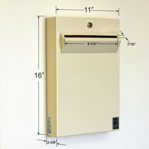 Wall Mount Large Envelope Drop Protex Box LPD-161 - Click Image to Close