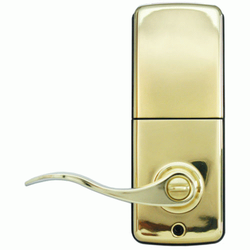 Electronic Keypad with Lever LS-L500-PB (Polished Brass) - Click Image to Close