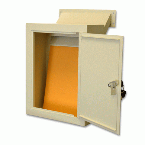 Wall-Mount Letter Locking Drop Box with Chute MDL-170 - Click Image to Close