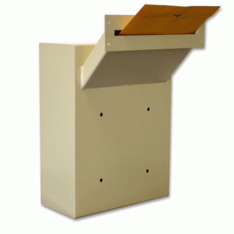 (image for) Wall-Mount Letter Locking Drop Box with Chute MDL-170