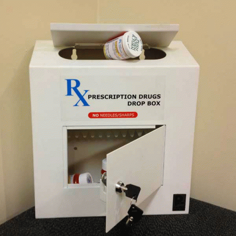 Medication Safe - RX Prescription Drug Drop Box RX-164 - Click Image to Close