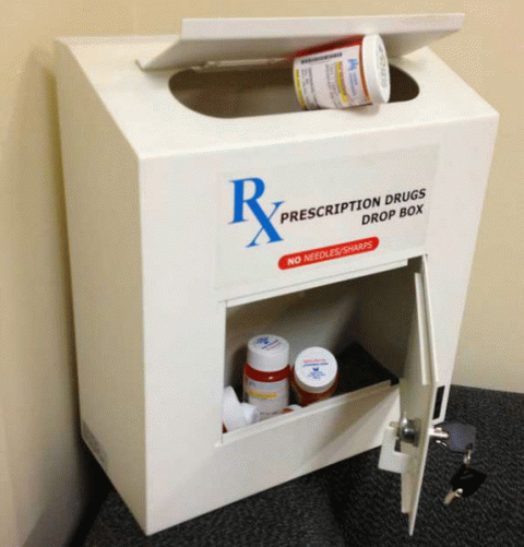 Medication Safe - RX Prescription Drug Drop Box RX-164 - Click Image to Close