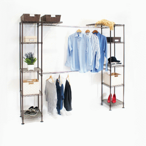 Expandable Closet Organizer - Bronze - Click Image to Close