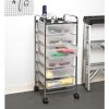 6-Drawer Organizer Cart - Frosted White