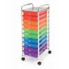 10-Drawer Organizer Rolling Cart - Multi-Color