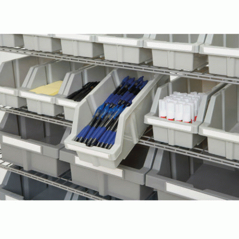 Commercial Storage Shelving 7-Tier Steel Bin Rack - Click Image to Close