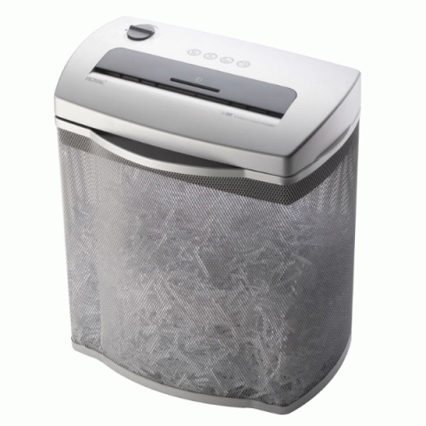 Royal 6-Sheets Crosscut Shredder w/ Wire Mesh Basket. - Click Image to Close