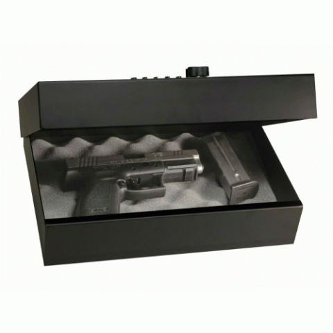 V-Line 5 Button Lock Tactical Hand Gun Safe 2912-S FBLK - Click Image to Close