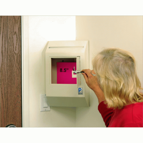 Corner Wall-Mount Safe - Payment Drop Box WDB-110CR - Click Image to Close