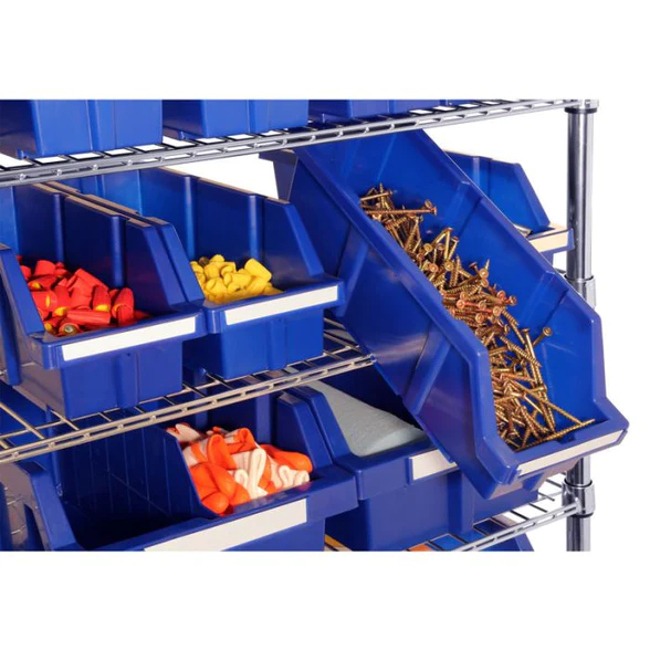 8-Tier NSF 24-Bin Rack, Blue - Click Image to Close